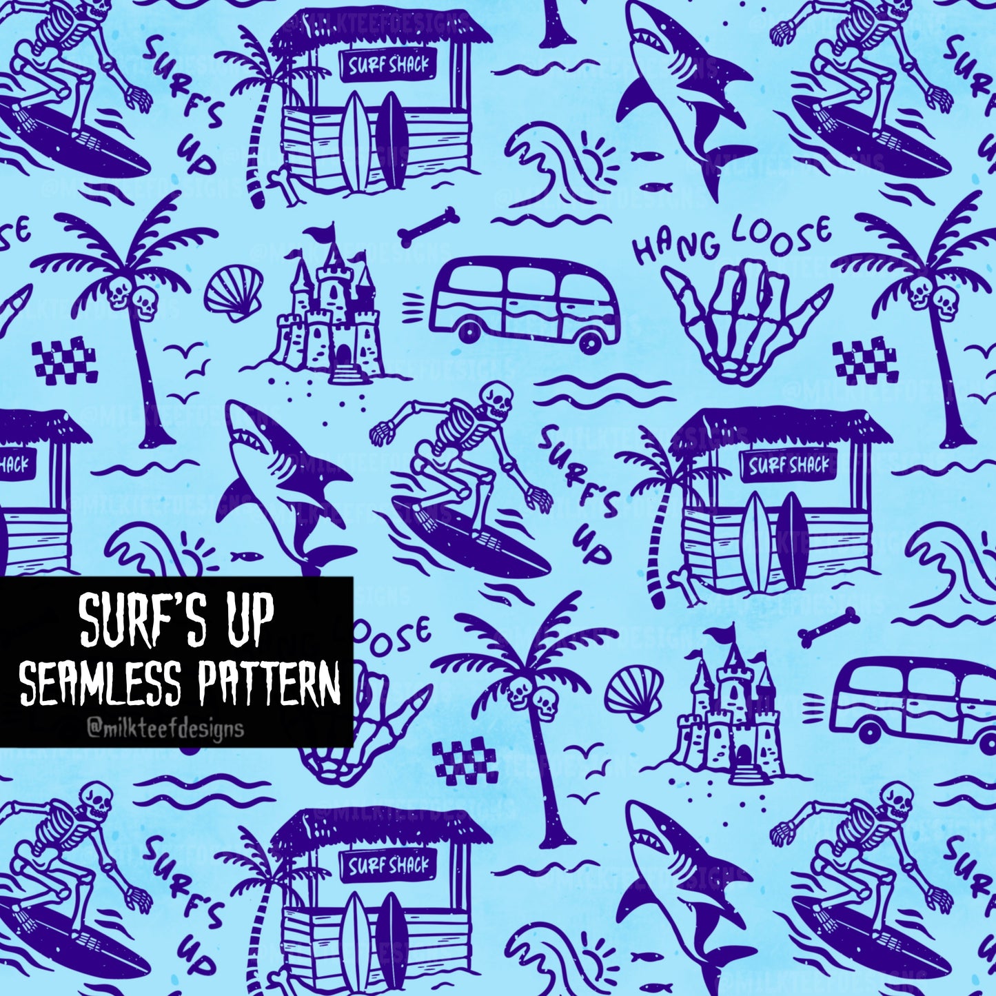 Surf's Up / Seamless Pattern