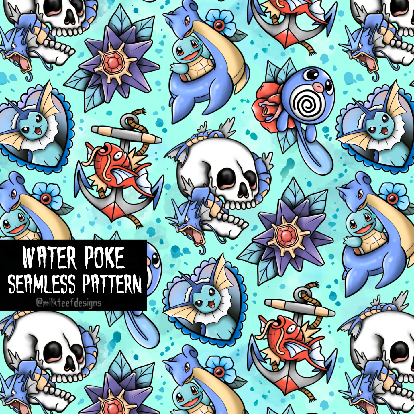 Water Poke / Seamless Pattern