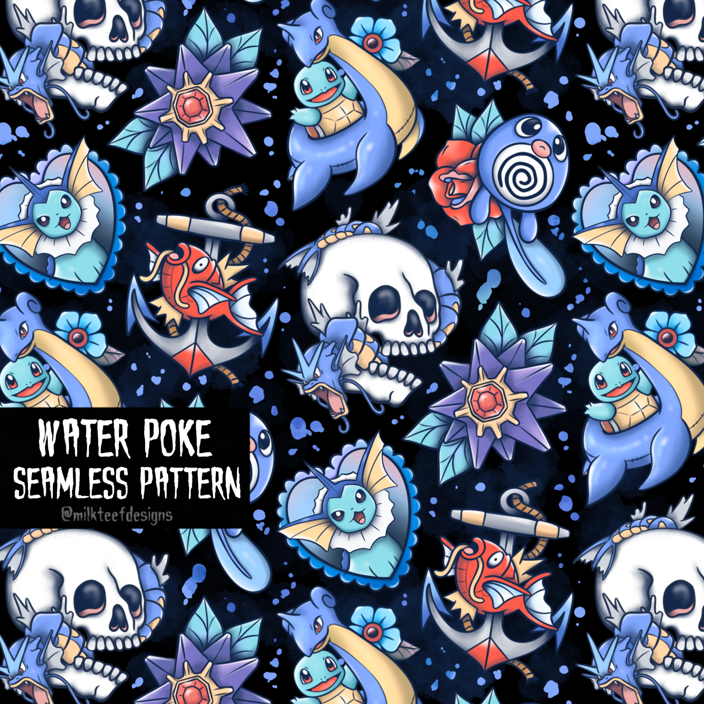 Water Poke / Seamless Pattern