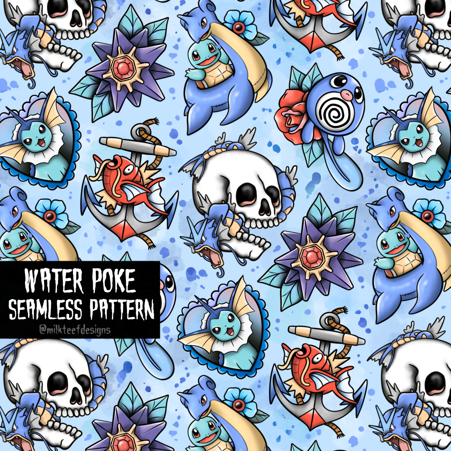 Water Poke / Seamless Pattern