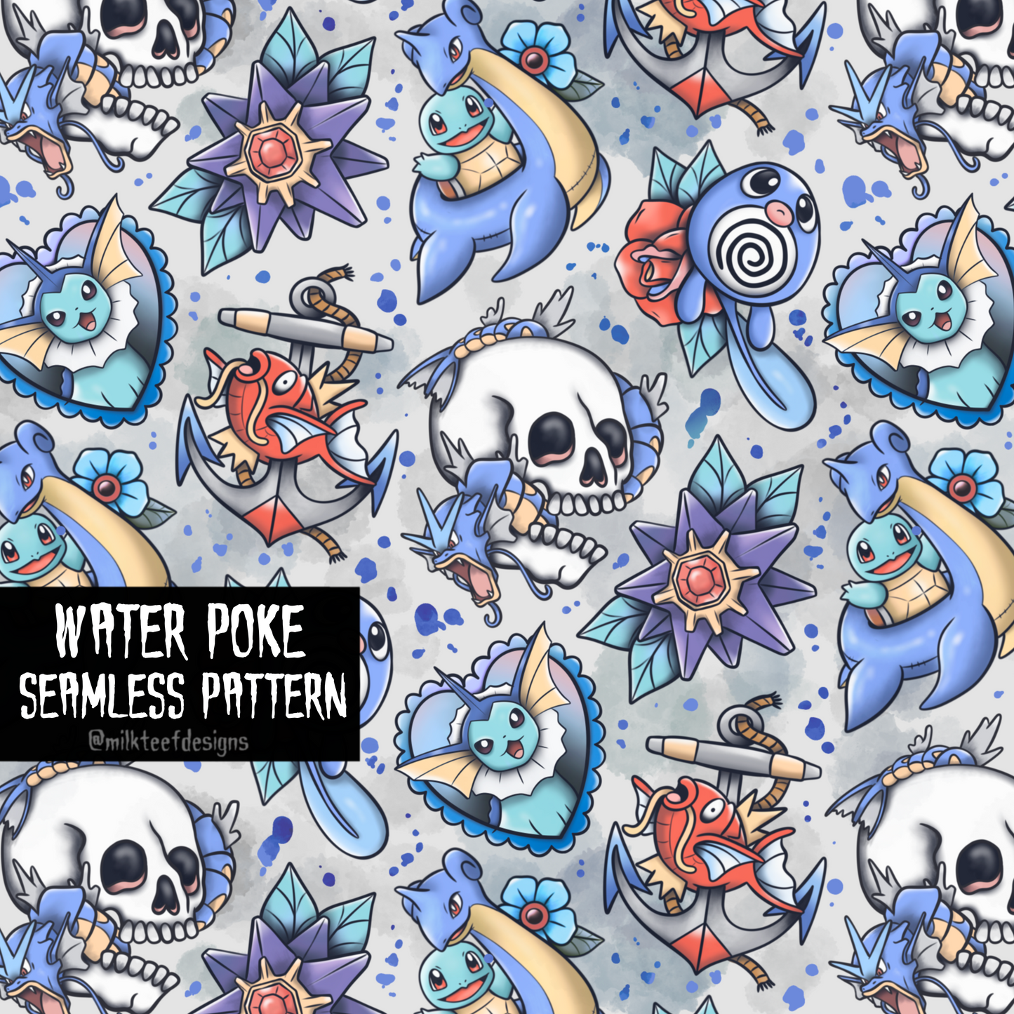 Water Poke / Seamless Pattern
