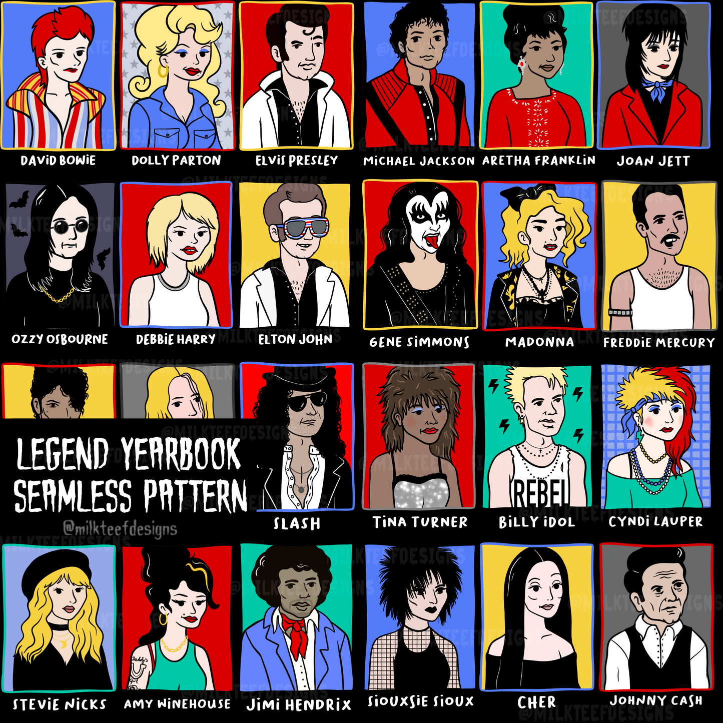 Legend Yearbook / Seamless Pattern
