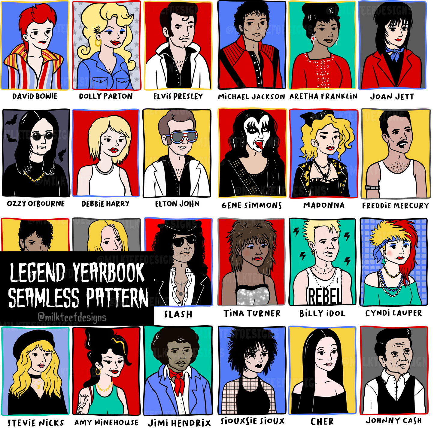 Legend Yearbook / Seamless Pattern