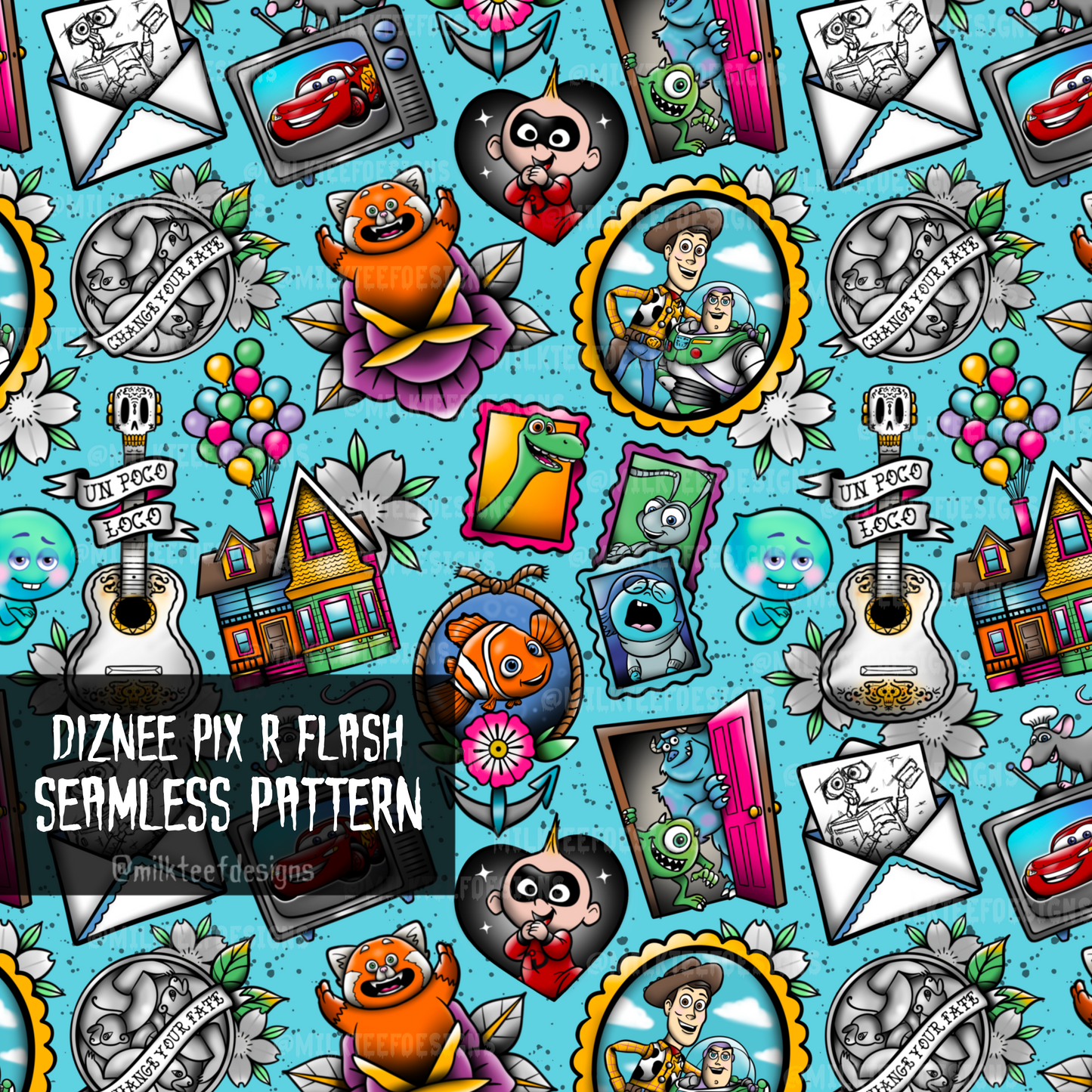 Diznee Pix R Tattoo Flash / Seamless Patterns