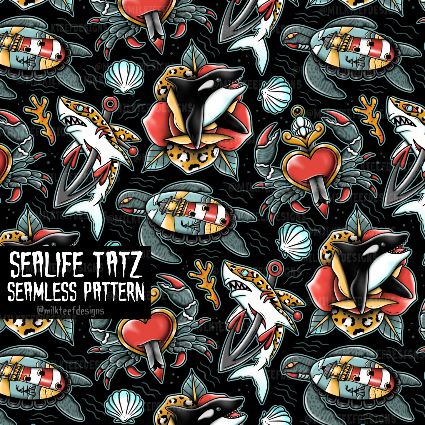 Sealife Tatz / Seamless Pattern