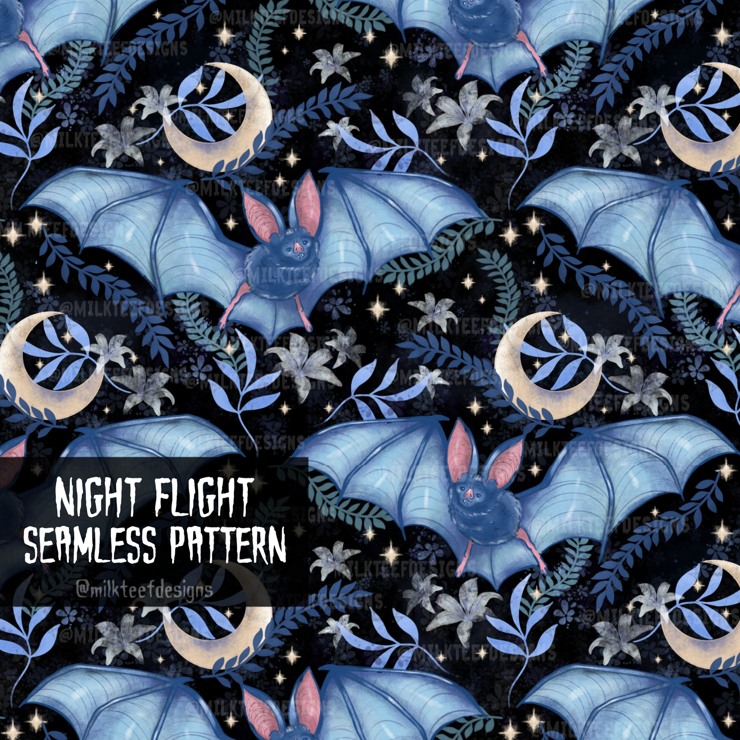 Night Flight / Seamless Pattern