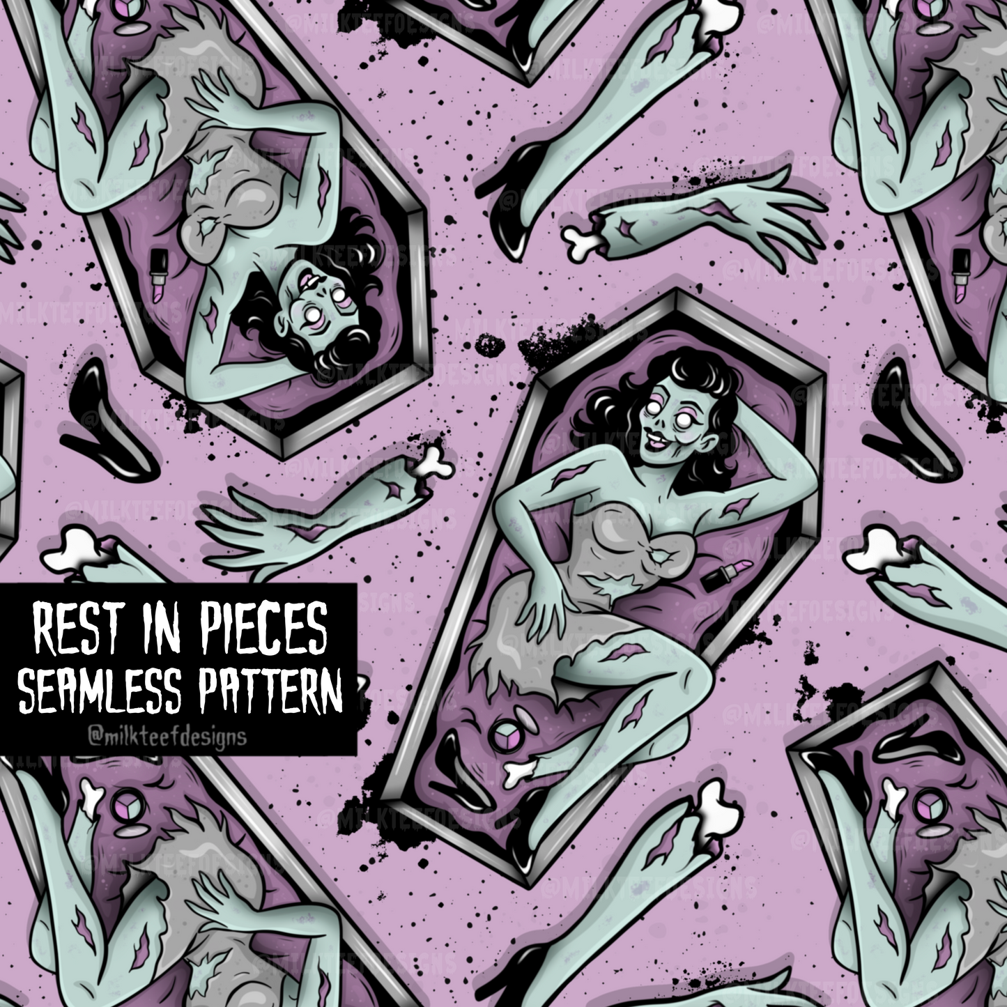 Rest in Pieces / Seamless Pattern