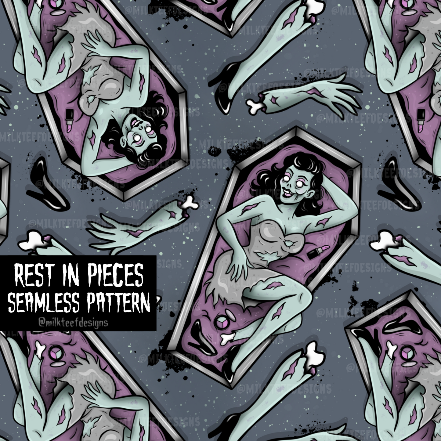 Rest in Pieces / Seamless Pattern