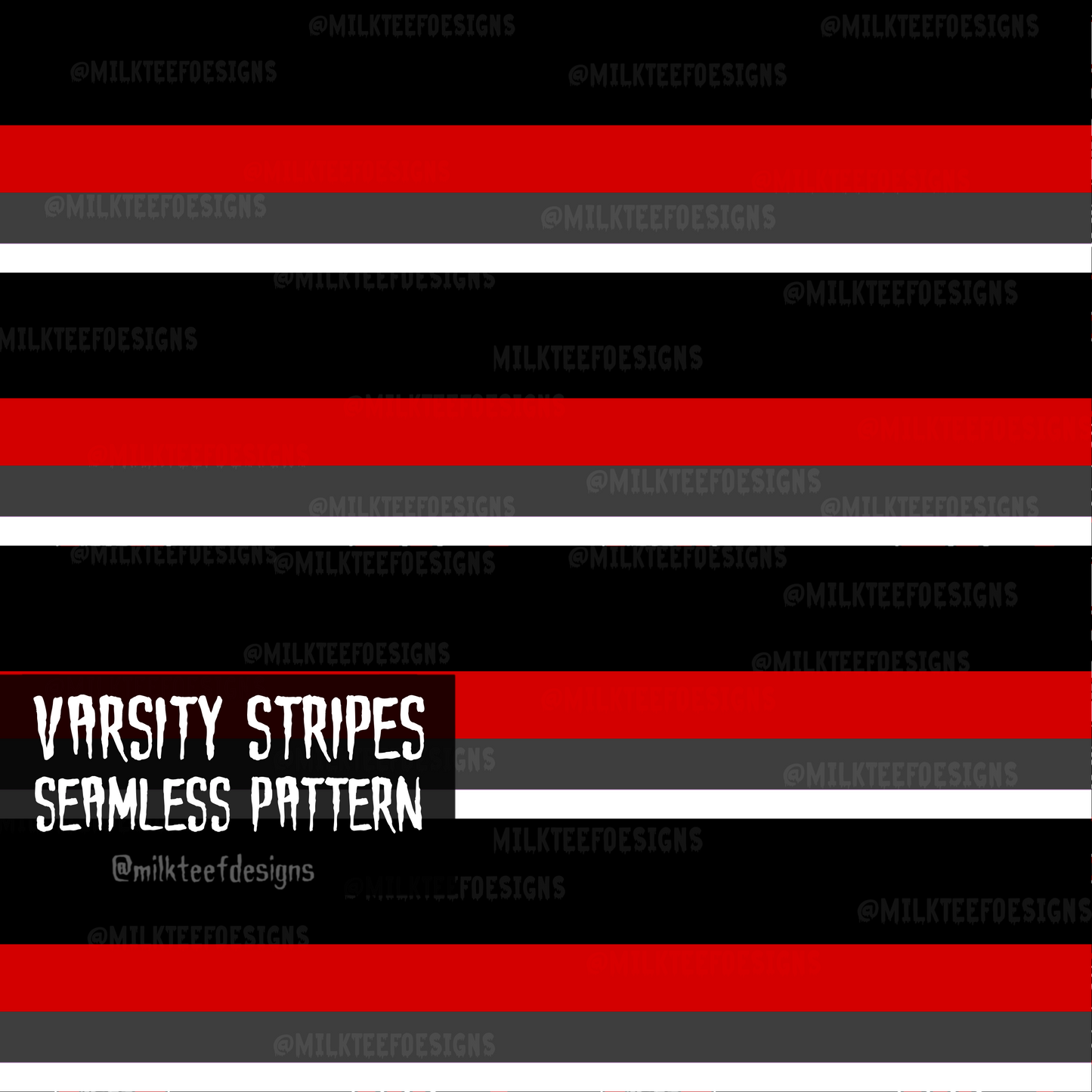 Varsity Goth / Seamless Pattern and Co-ord