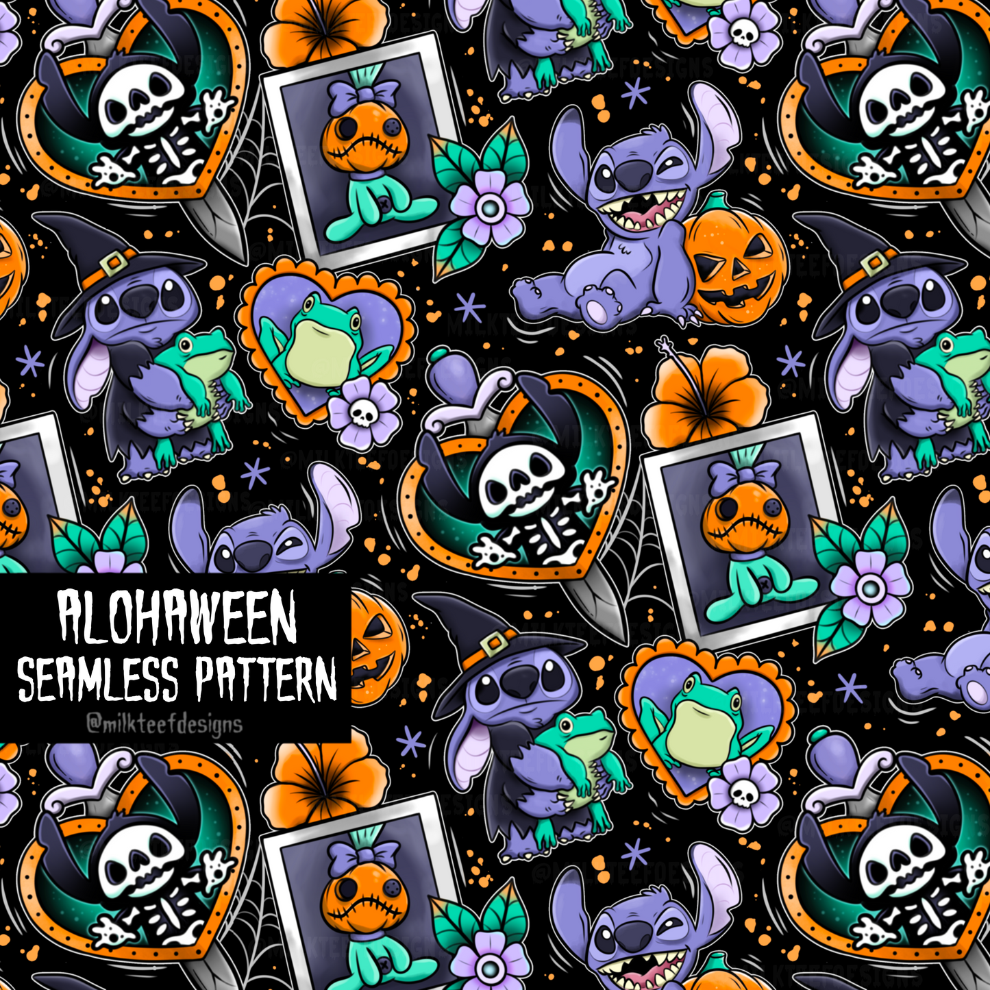 Alohaween / Seamless Pattern