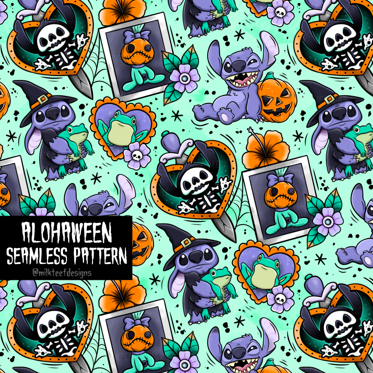 Alohaween / Seamless Pattern