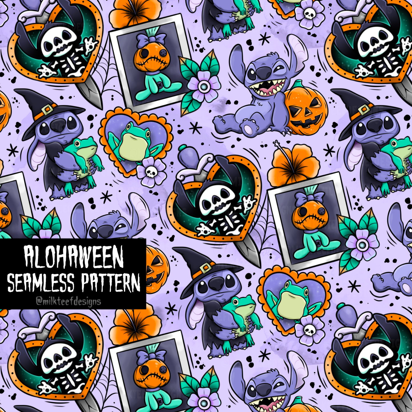 Alohaween / Seamless Pattern
