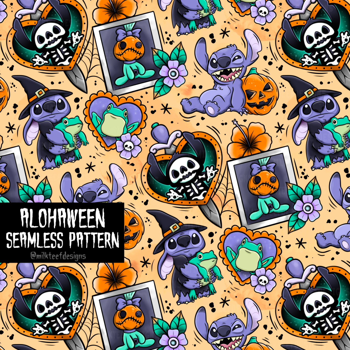 Alohaween / Seamless Pattern