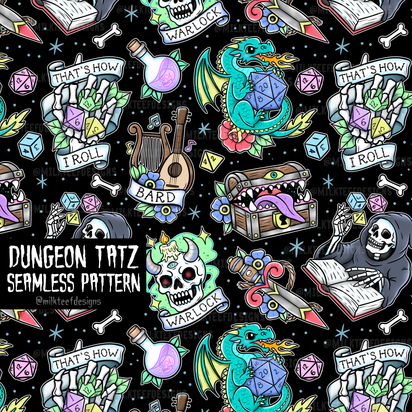 Dungeon Tatz / Seamless Pattern