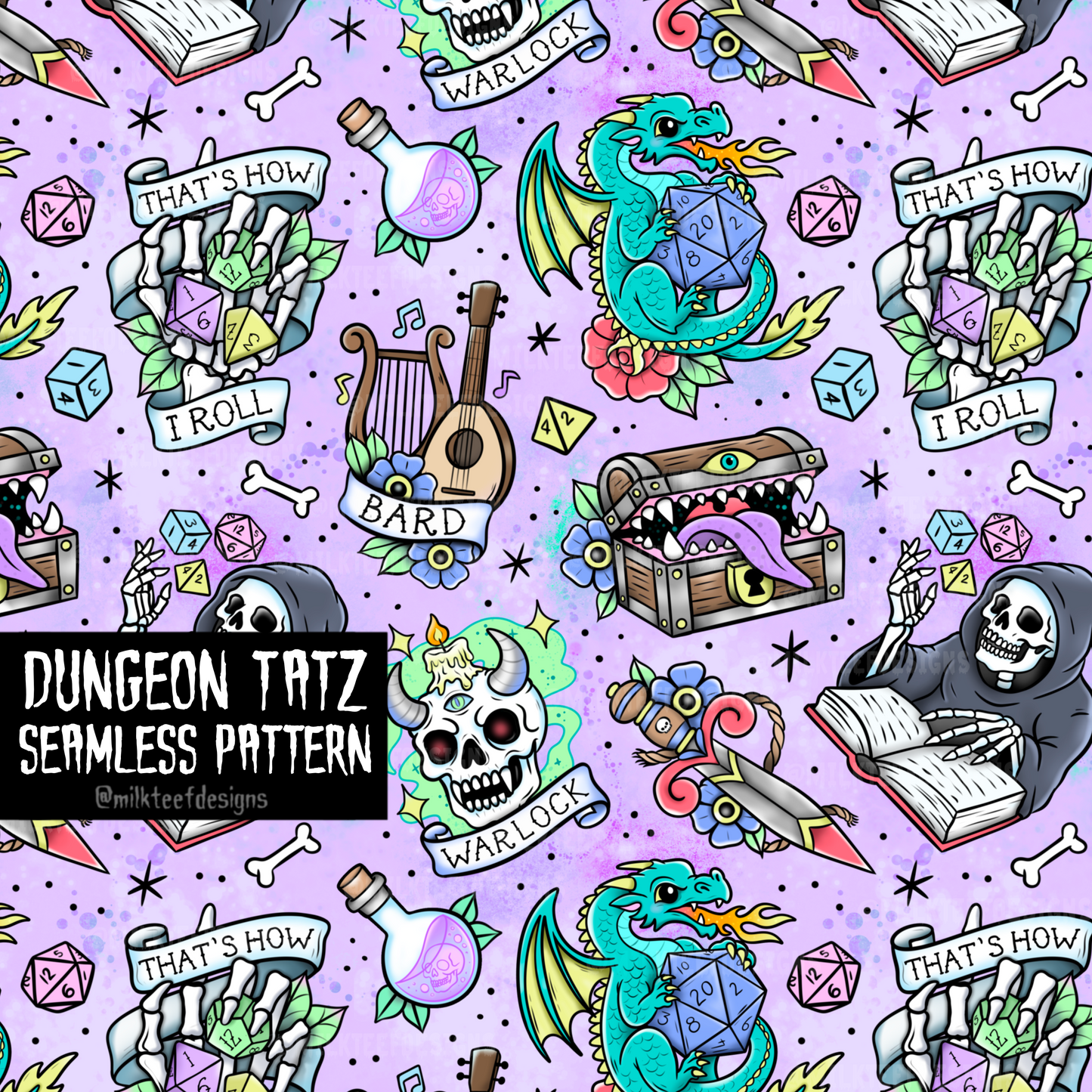 Dungeon Tatz / Seamless Pattern