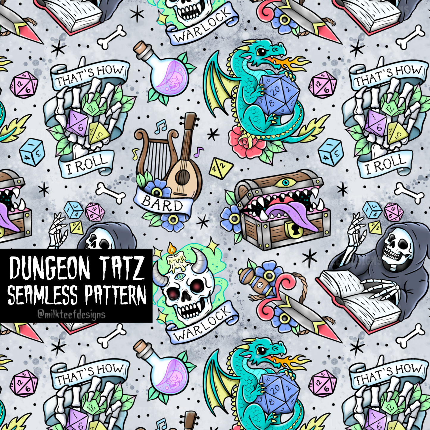 Dungeon Tatz / Seamless Pattern