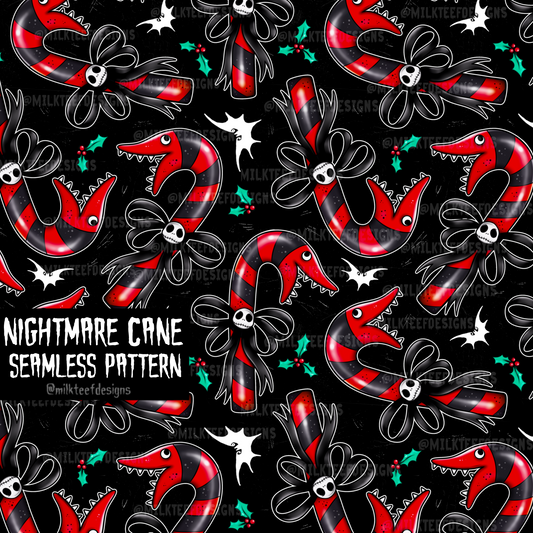 Nightmare Cane / Seamless Pattern