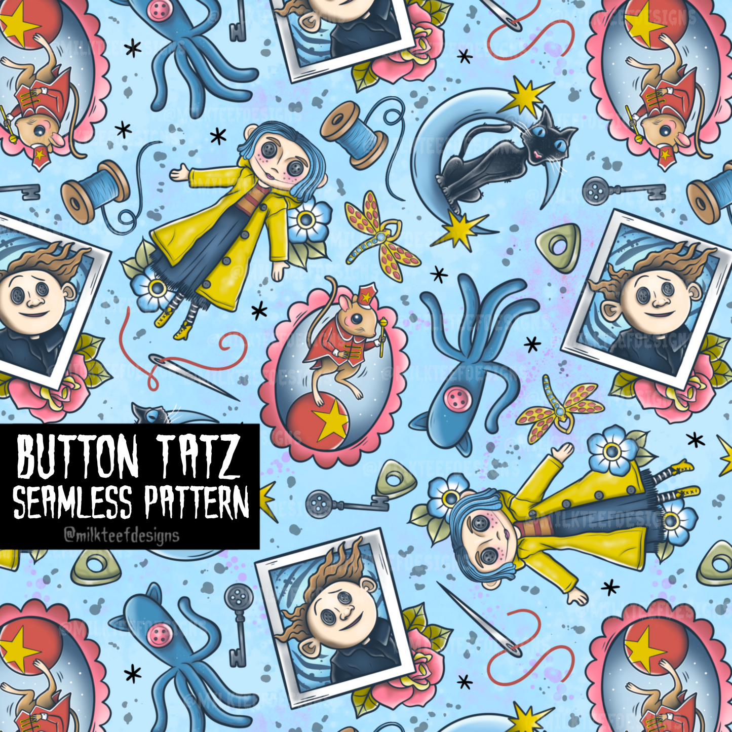 Button Tatz / Seamless Pattern