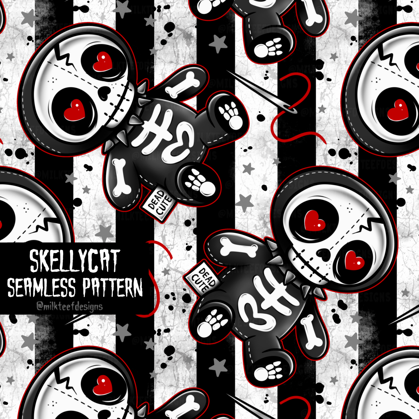 Skellycat / Seamless Pattern