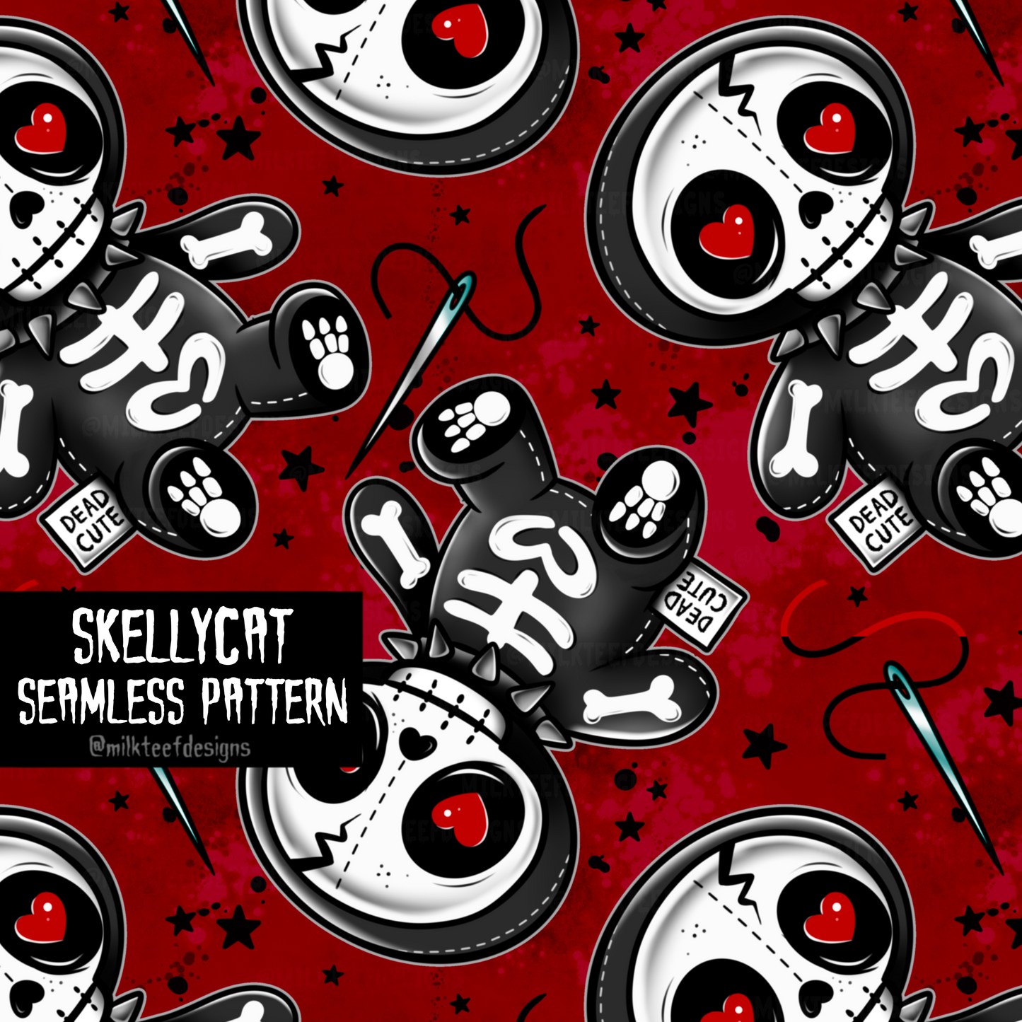 Skellycat / Seamless Pattern