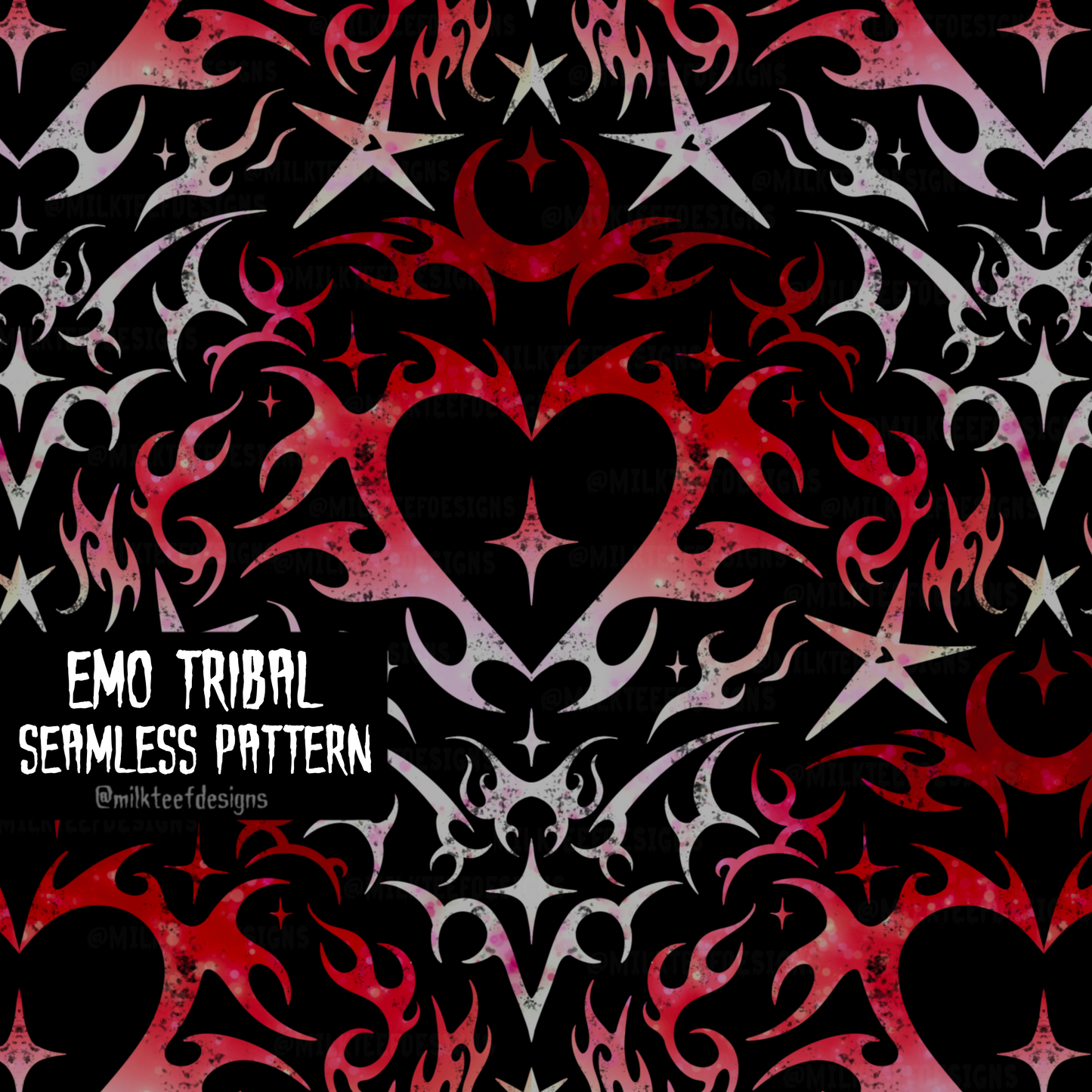 Emo Tribal / Seamless Pattern
