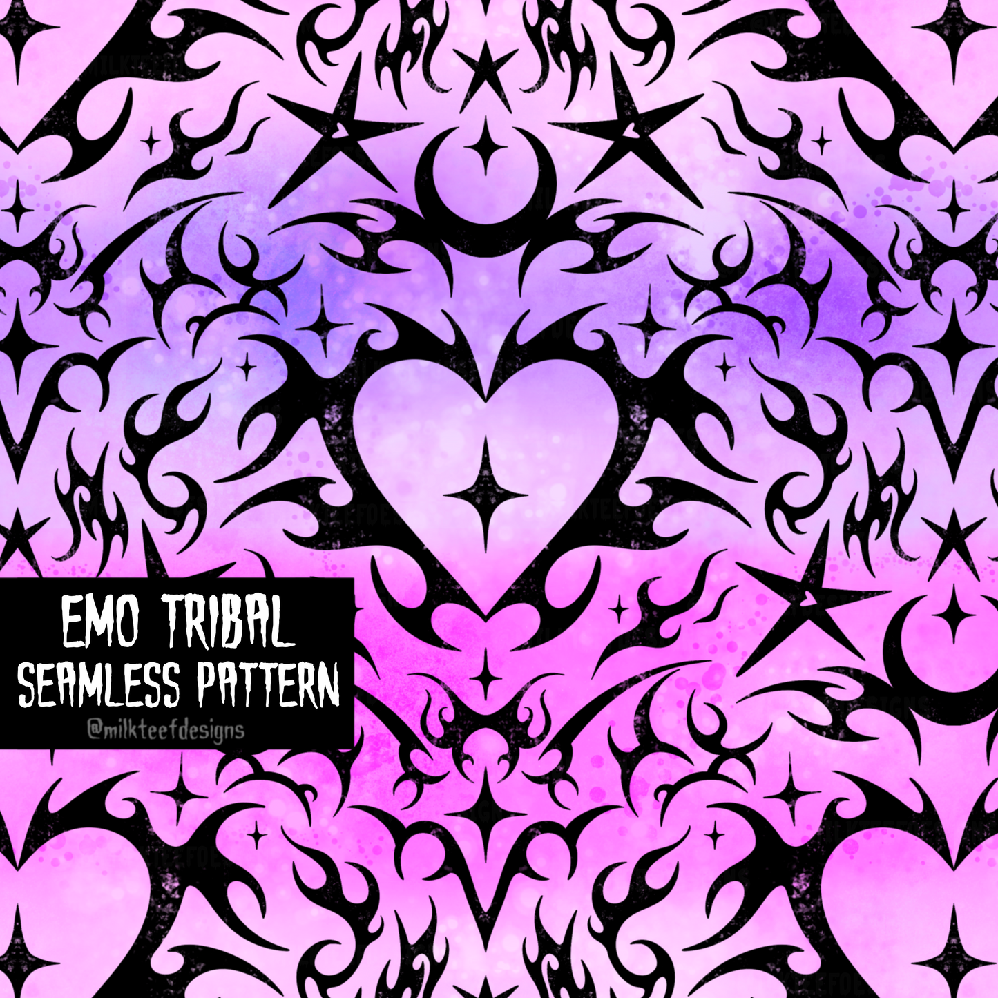 Emo Tribal / Seamless Pattern