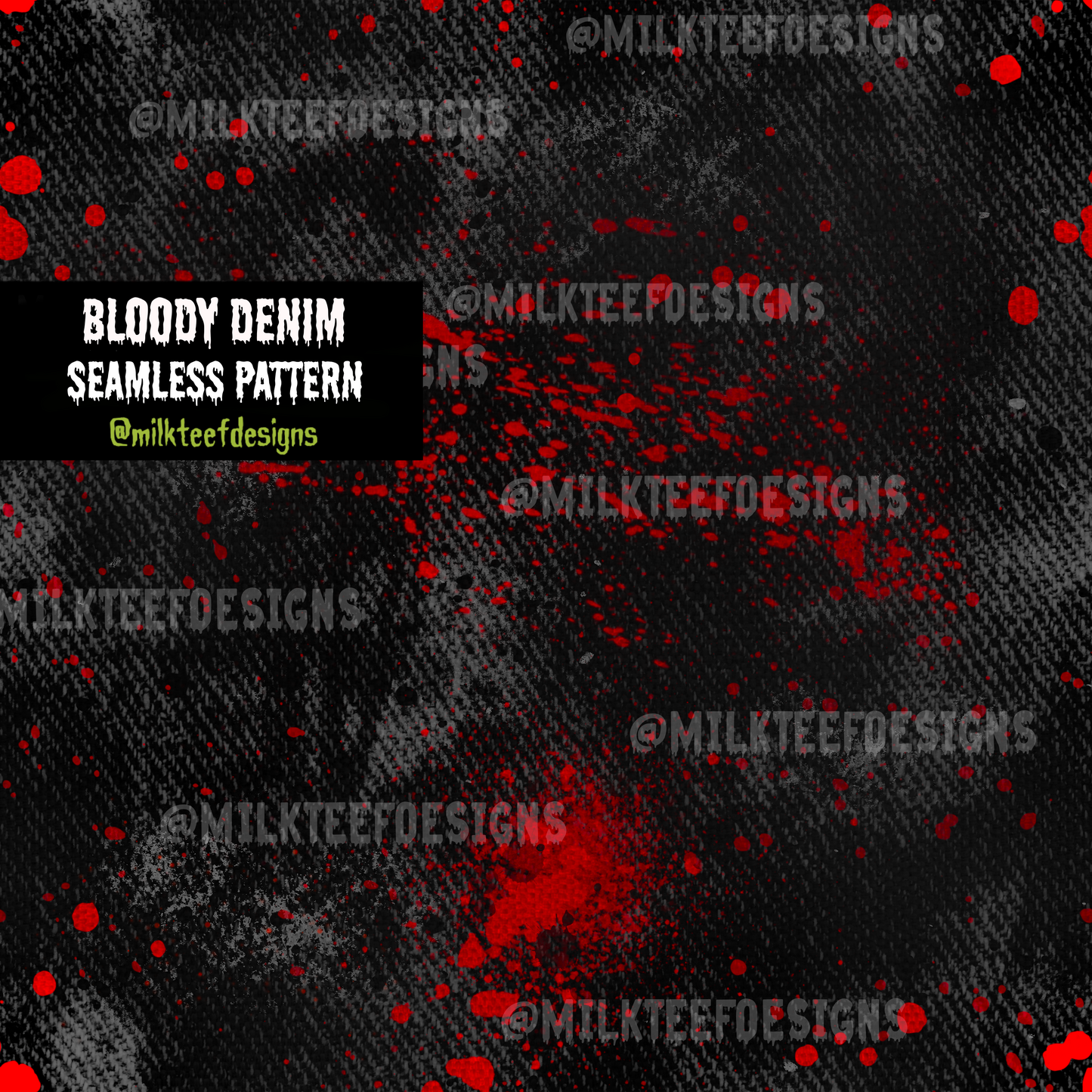 Bloody Denim (horror co-ord) / Seamless Pattern
