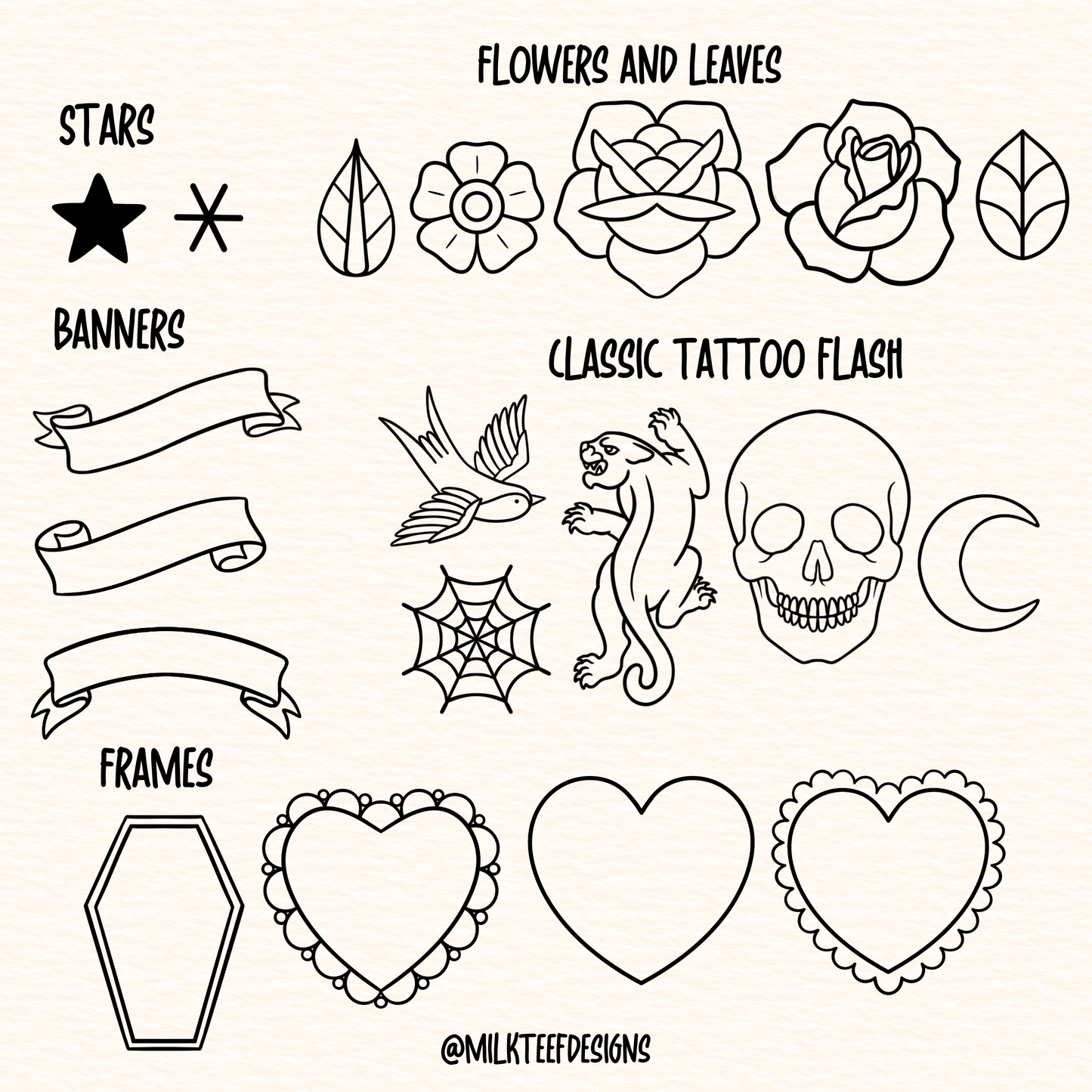 Tattoo Stamps and Brushes