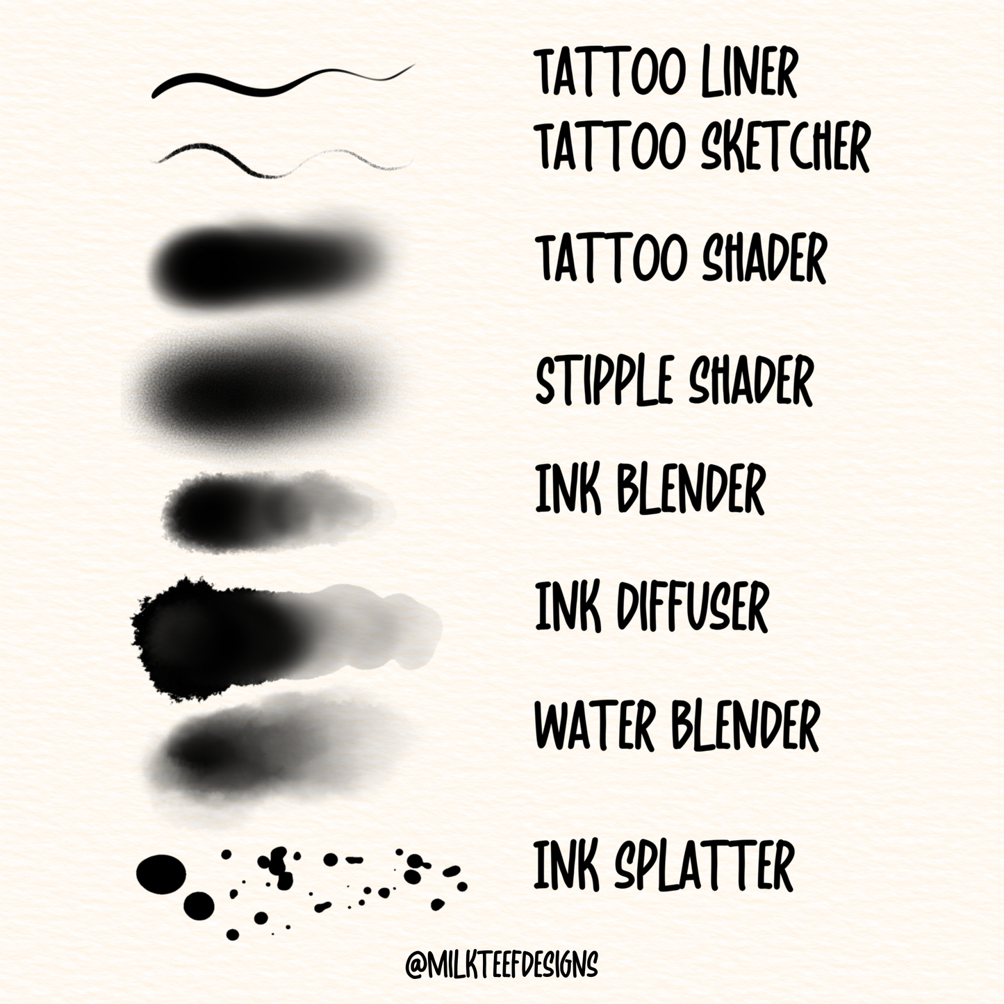 Tattoo Stamps and Brushes