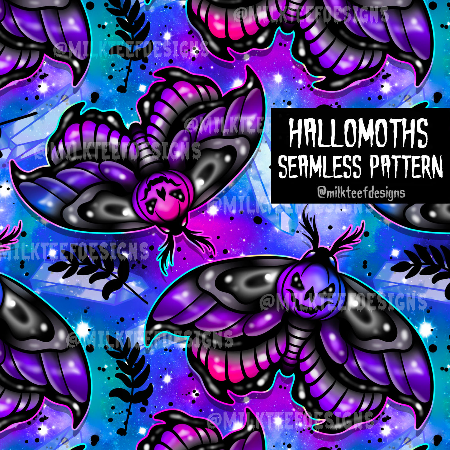 Hallomoths / Seamless Patterns