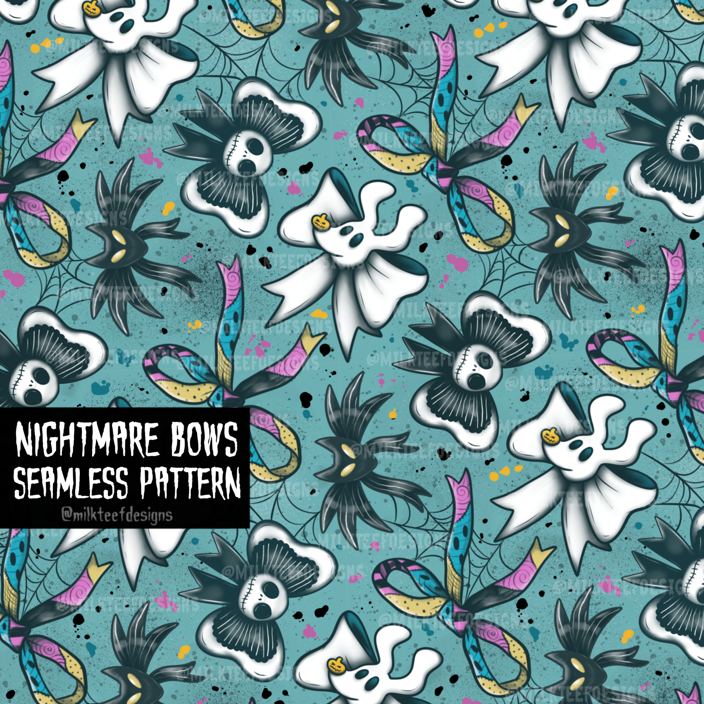 Nightmare Bows / Seamless Pattern