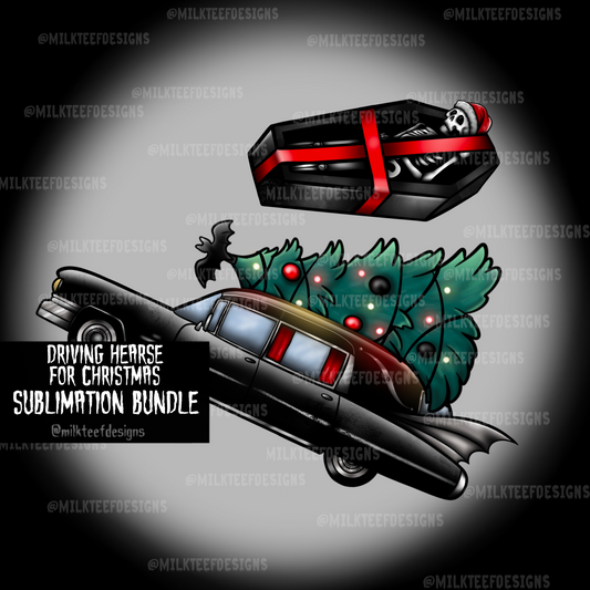 Driving Hearse for Christmas / Sublimation Bundle (PNG)