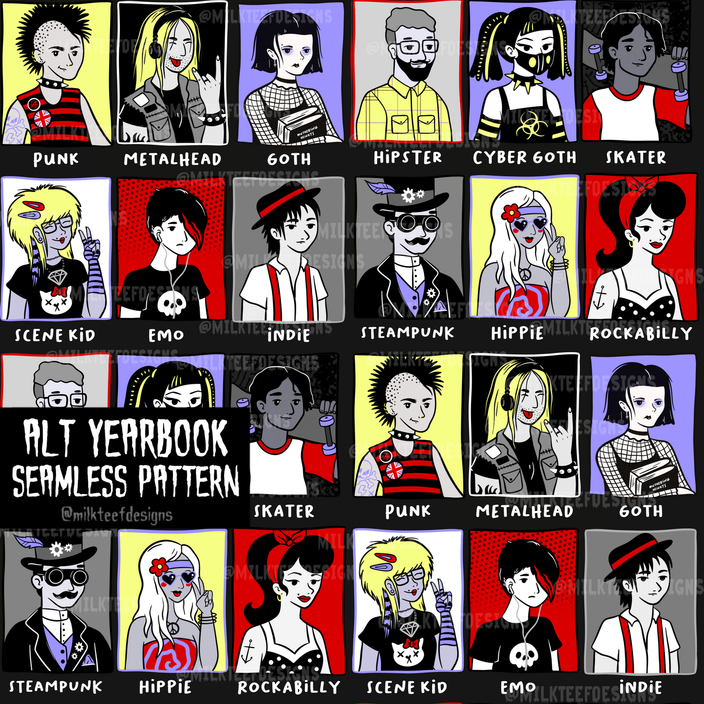 Alt Yearbook / Seamless Pattern