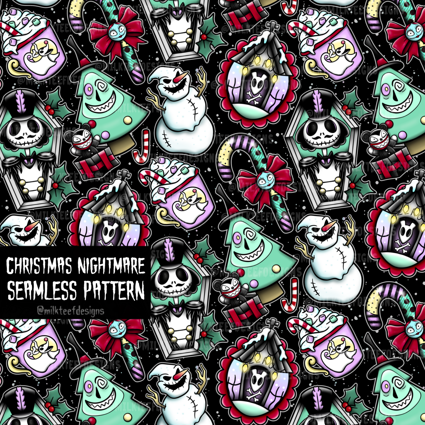 Christmas Nightmare / Seamless Pattern