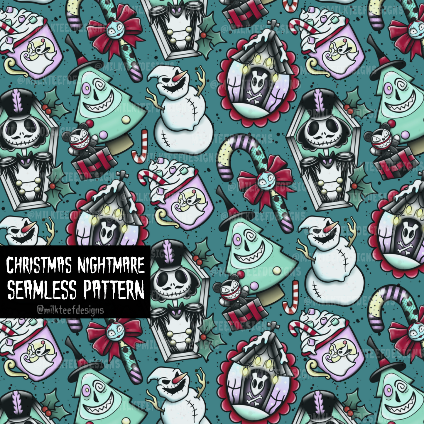 Christmas Nightmare / Seamless Pattern