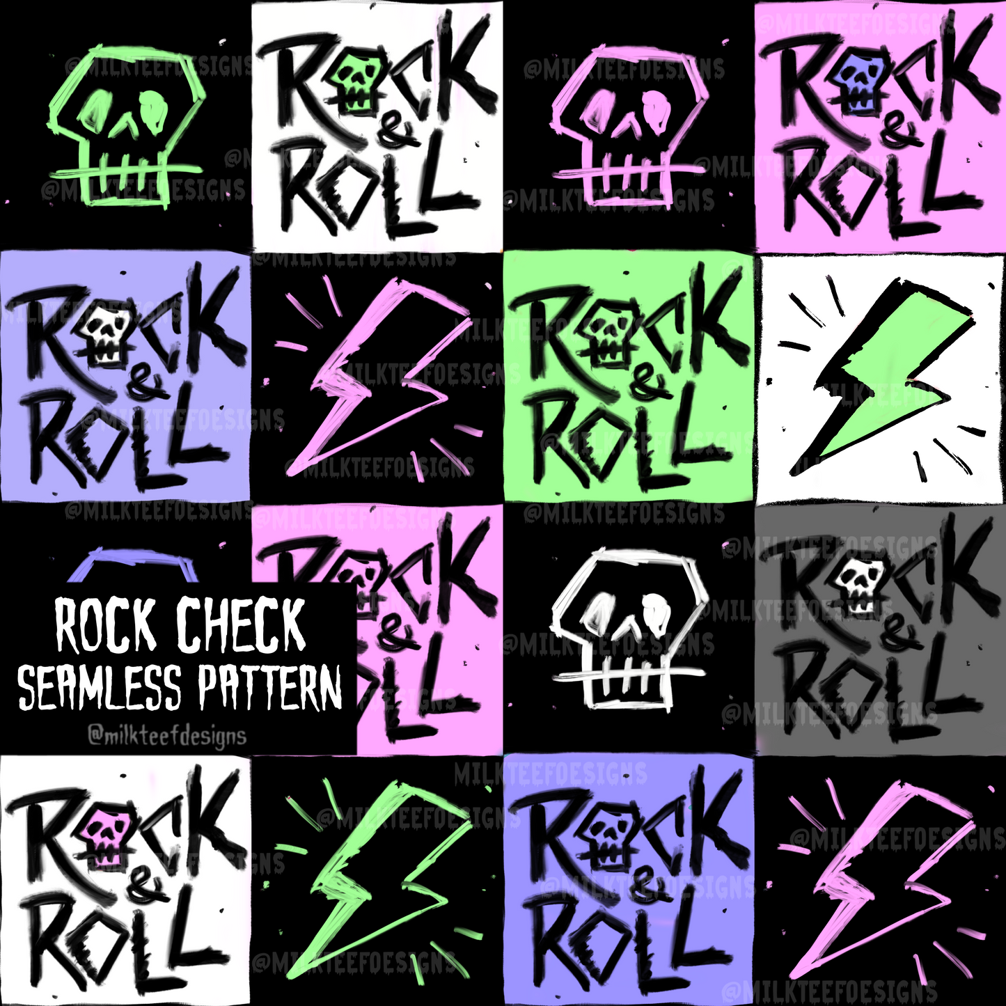 Rock check / Seamless Pattern