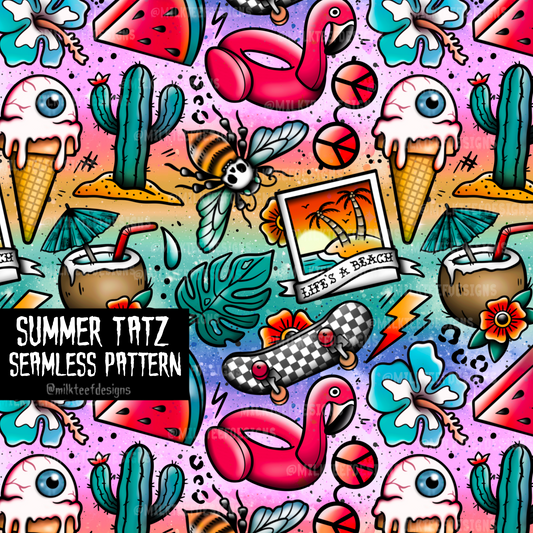 Summer Tatz / Seamless Pattern