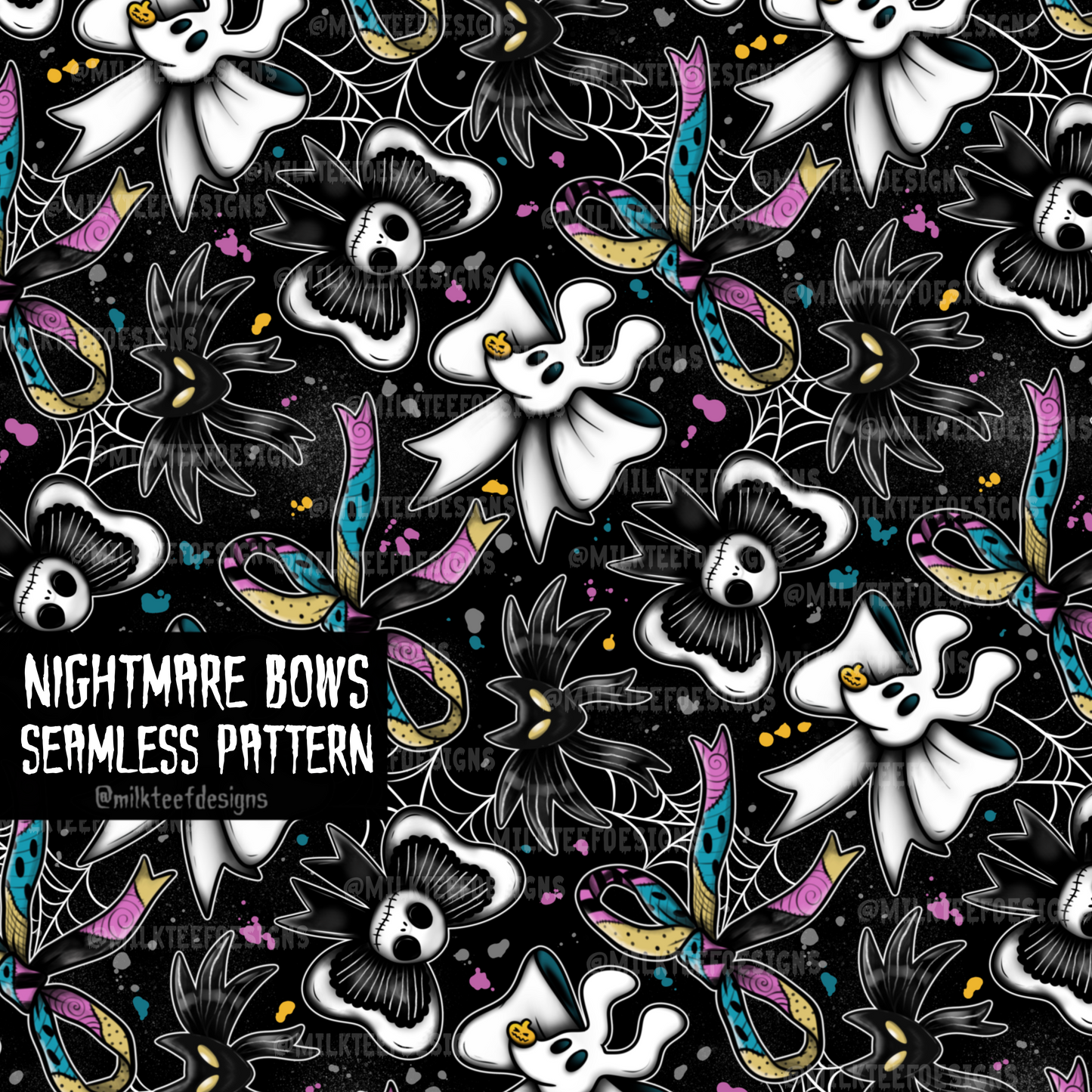 Nightmare Bows / Seamless Pattern