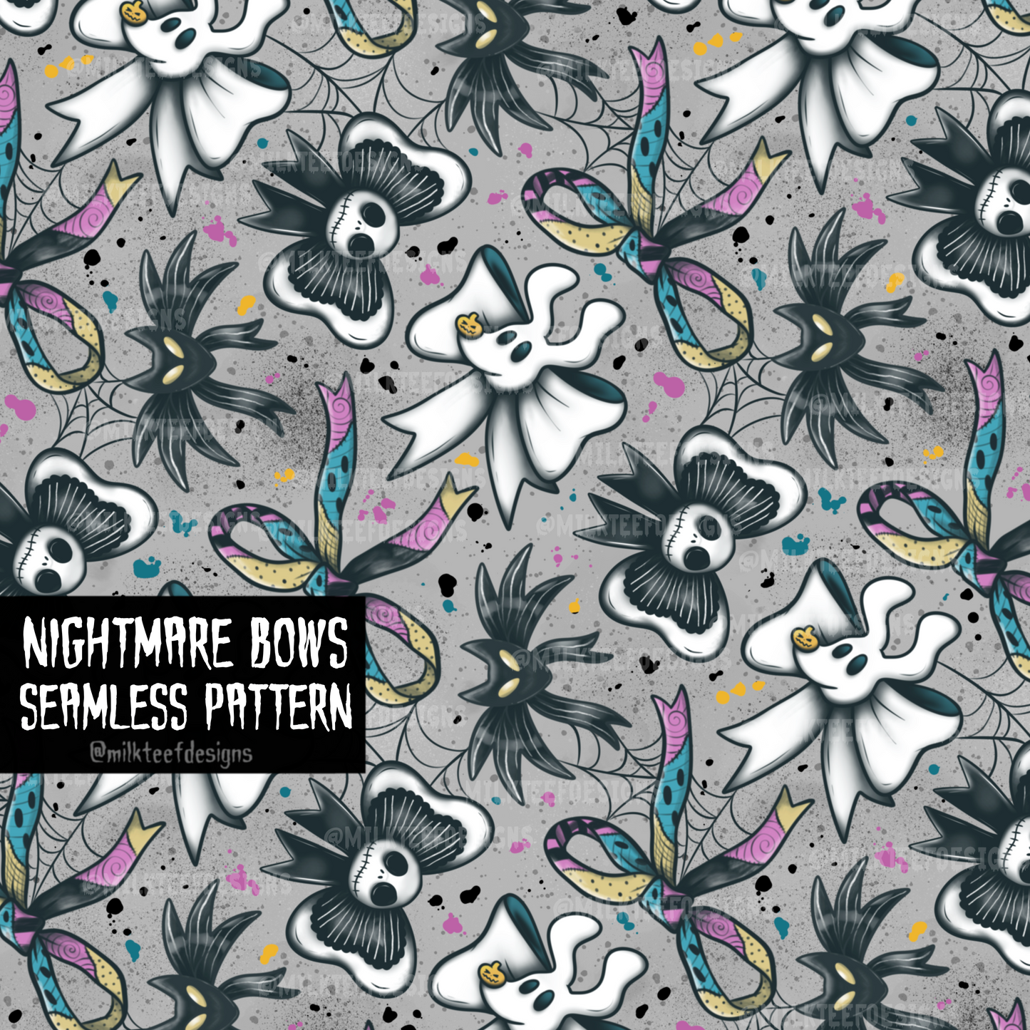 Nightmare Bows / Seamless Pattern