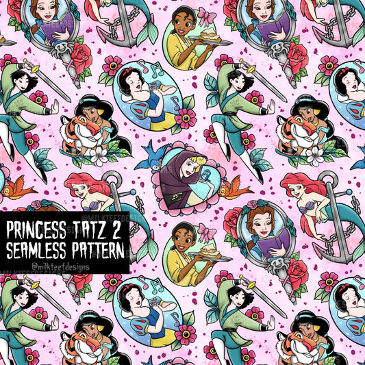 Princess Tatz 2 / Seamless Pattern