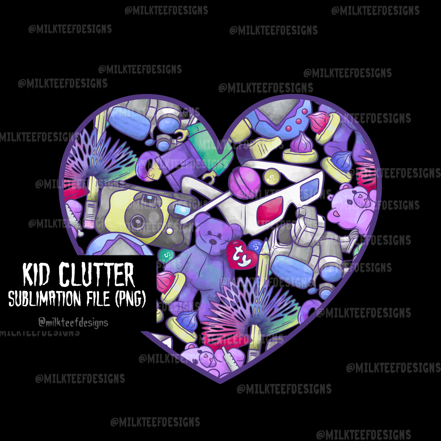 Kid Clutter / Sublimation Design (PNG)