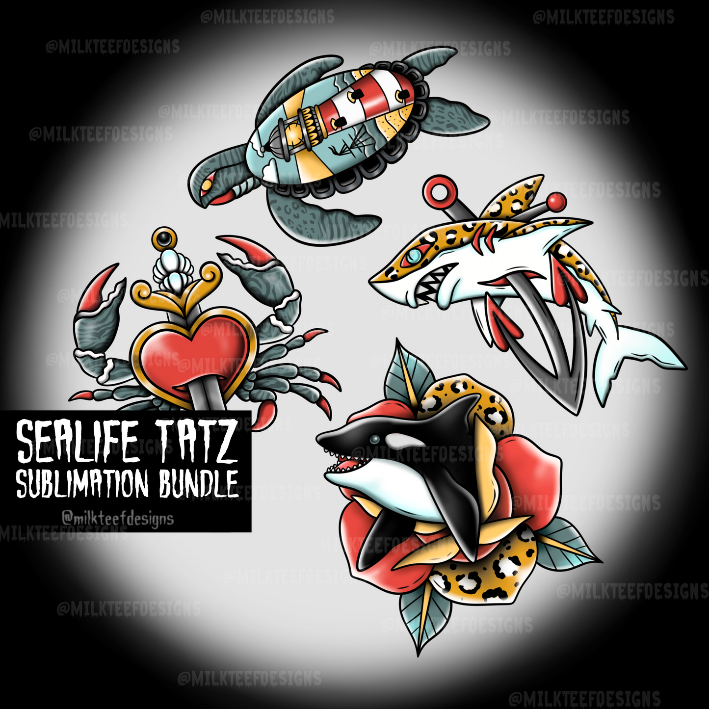 Sealife Tatz / Sublimation File (PNG)