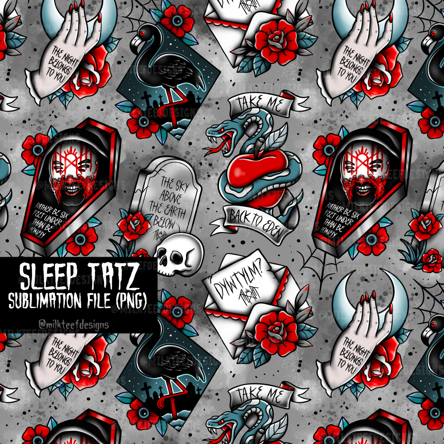 Sleep Tatz / Seamless Pattern