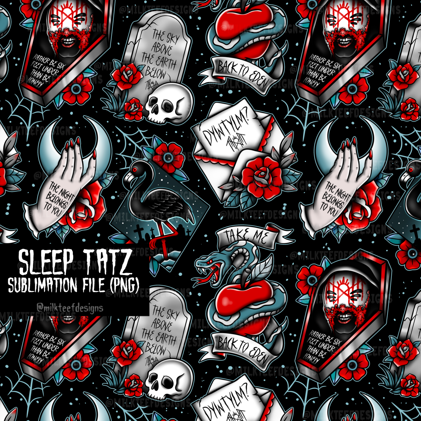 Sleep Tatz / Seamless Pattern
