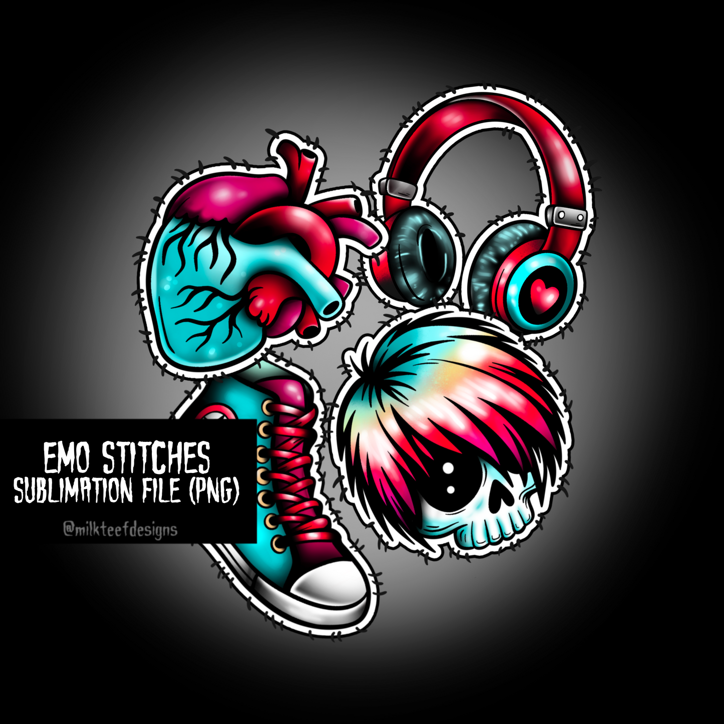 Emo Stitches / Sublimation Designs (PNG)