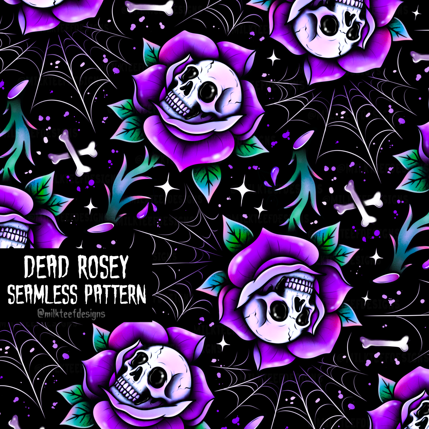 Dead Rosey / Seamless Pattern