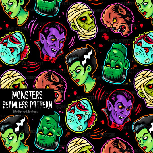 Monsters  / Seamless Pattern