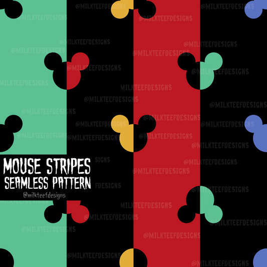 Mouse Stripes Co-Ord / Seamless Pattern
