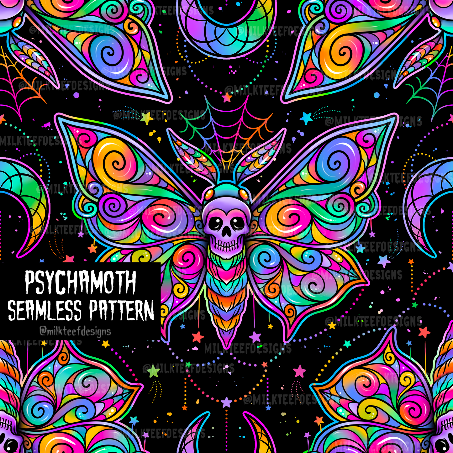 Psychamoth / Seamless Pattern