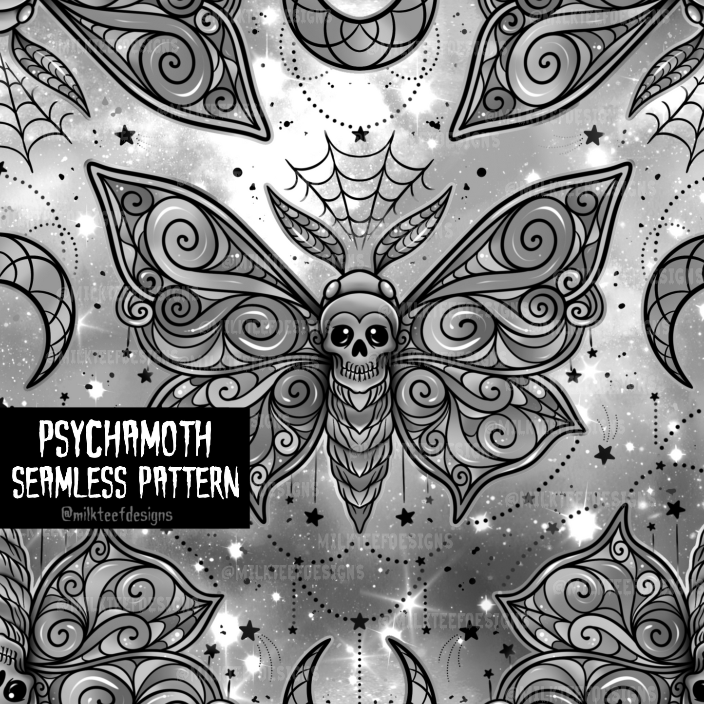 Psychamoth / Seamless Pattern